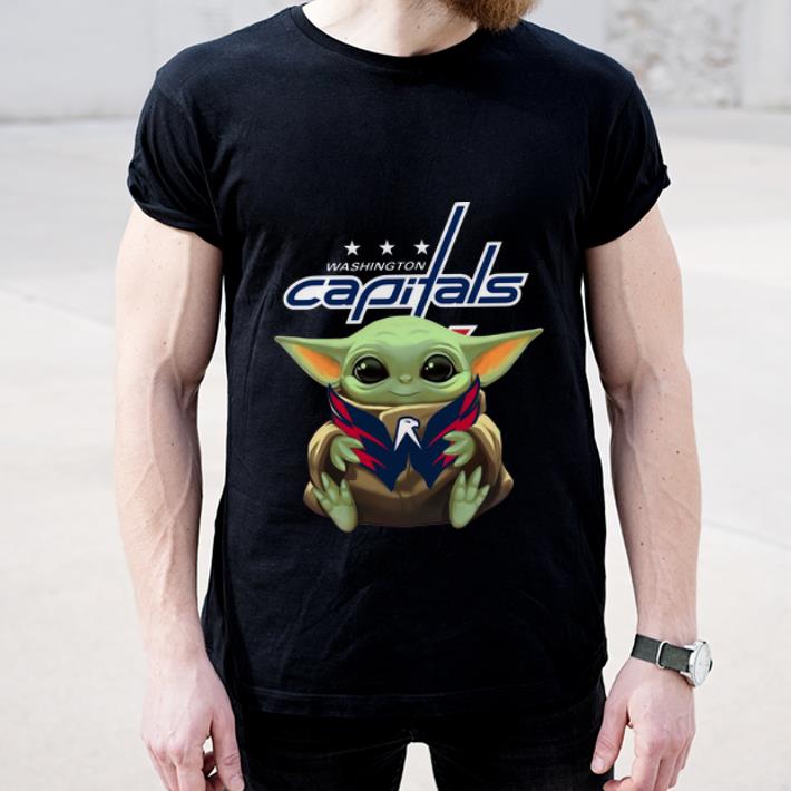 Nice Baby Yoda Hug Washington Capitals NHL shirt 4 - Nice Baby Yoda Hug Washington Capitals NHL shirt