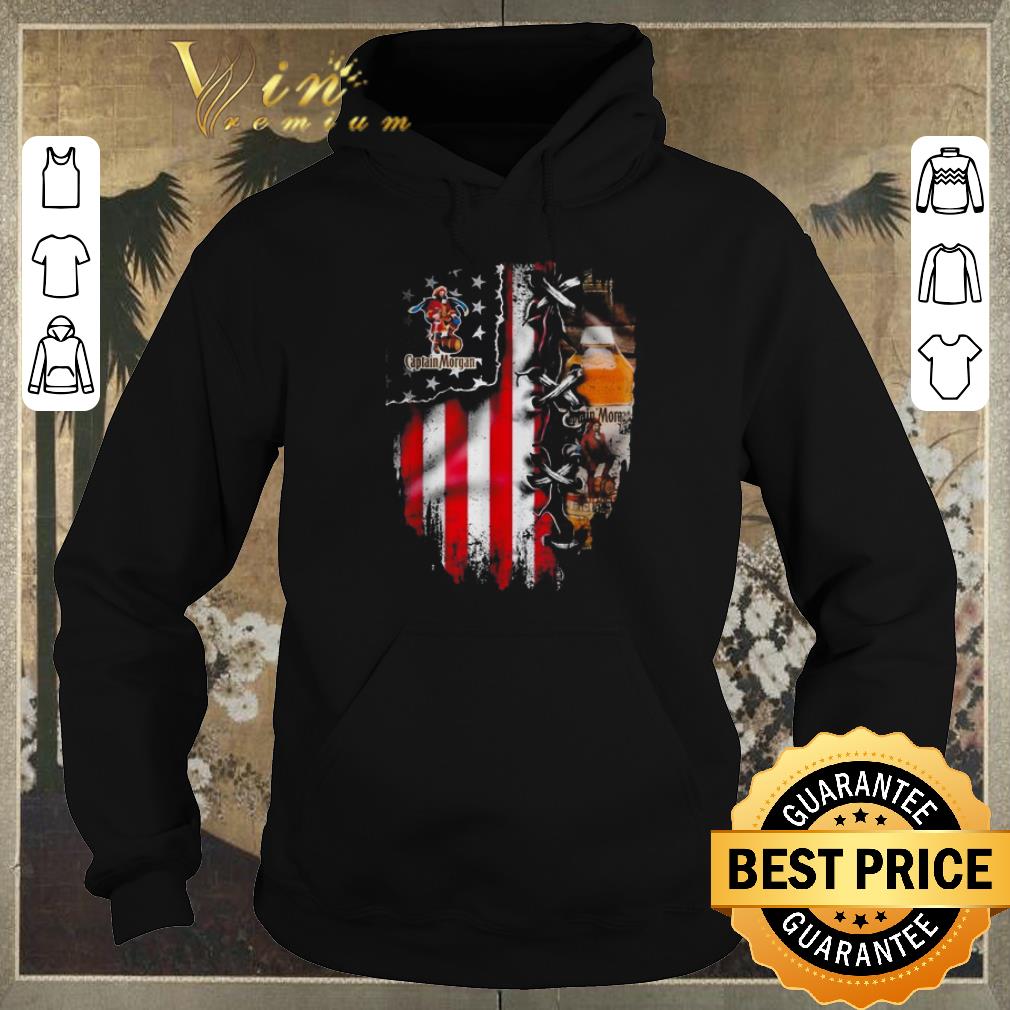 Nice Captain Morgan inside American flag shirt sweater 4 - Nice Captain Morgan inside American flag shirt sweater