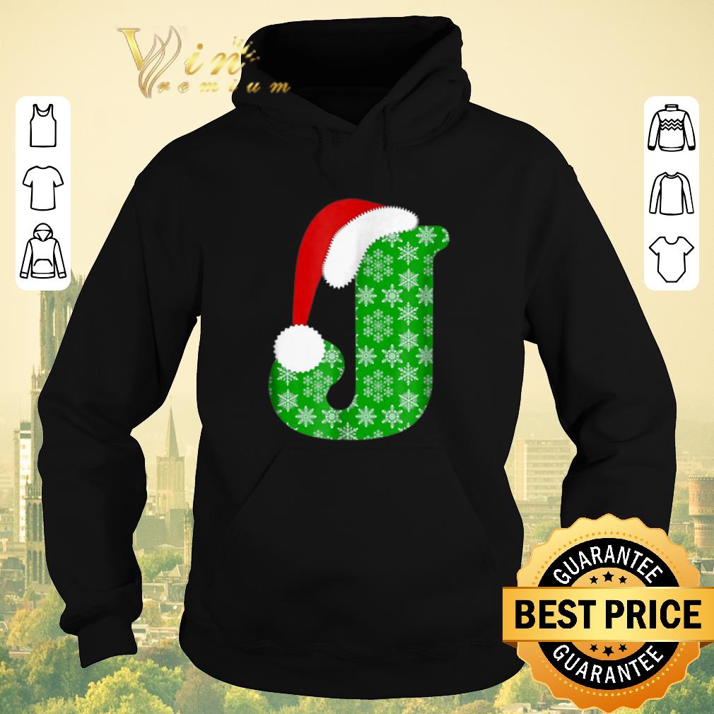 Nice Christmas Santa Hat Monogram Letter J Holiday Gift shirt sweater 4 - Nice Christmas Santa Hat Monogram Letter J Holiday Gift shirt sweater