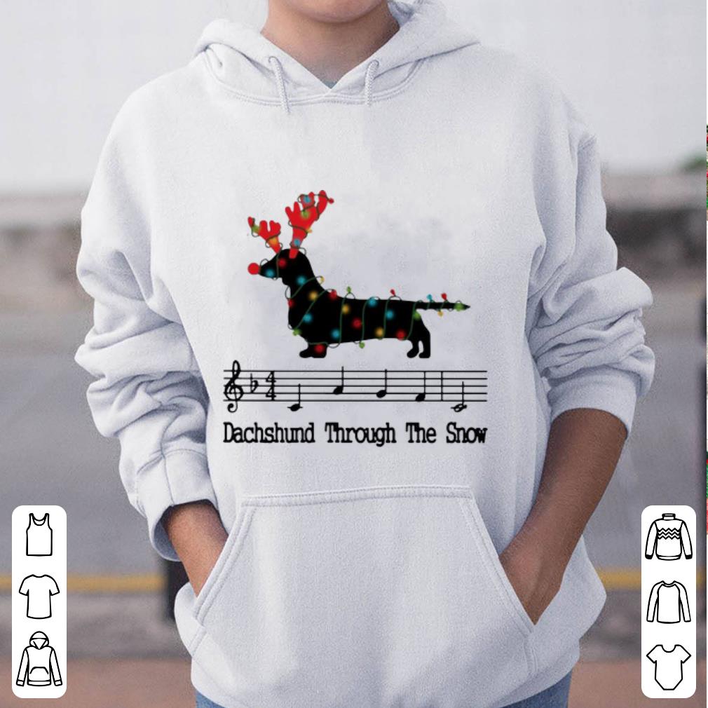 Nice Dachshund Through The Snow Music Note Christmas shirt 4 - Nice Dachshund Through The Snow Music Note Christmas shirt