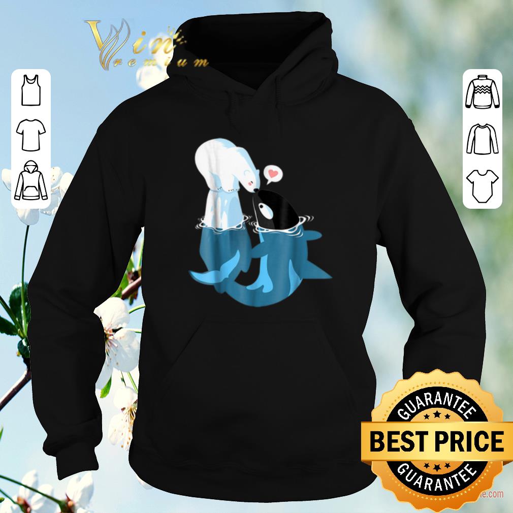 Nice Killer Whale kiss love Polar Bear shirt sweater 4 - Nice Killer Whale kiss love Polar Bear shirt sweater