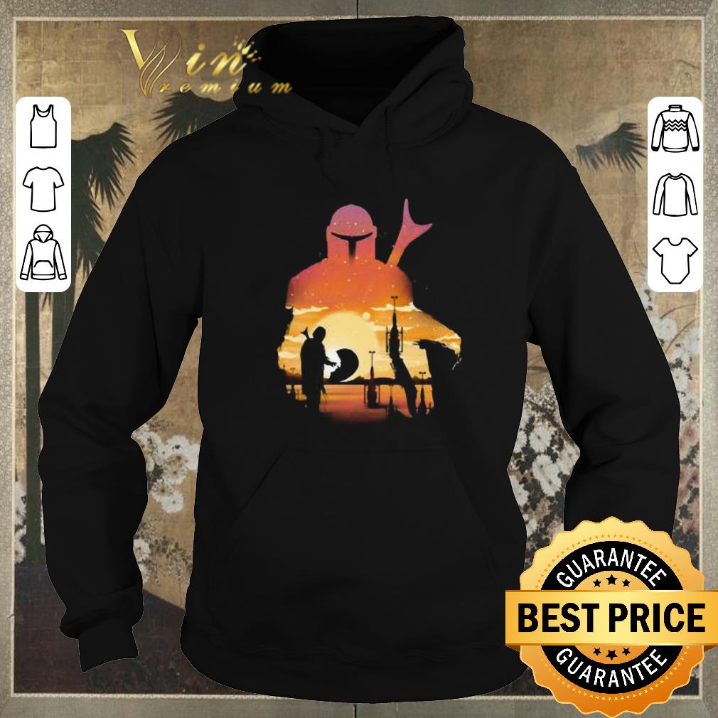 Nice Mando Sunset Mandalorian Baby Yoda shirt sweater 4 - Nice Mando Sunset Mandalorian Baby Yoda shirt sweater