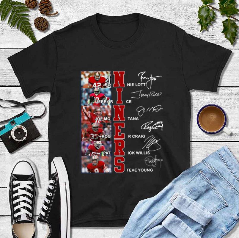 Nice Niners Ronnie Lott Jerry Rice Joe Montana Steve Young Signatures shirt 4 - Nice Niners Ronnie Lott Jerry Rice Joe Montana Steve Young Signatures shirt