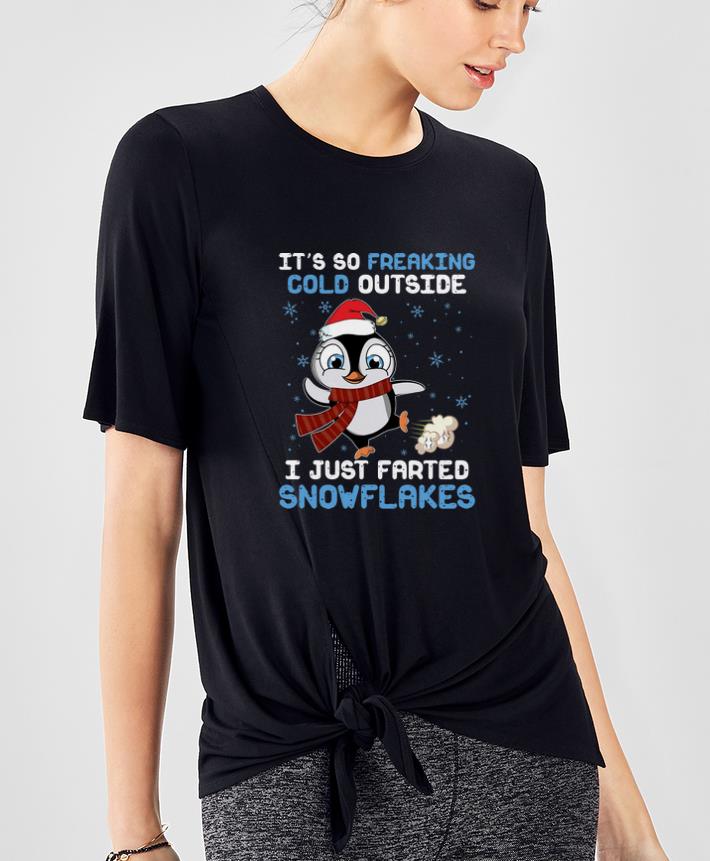 Nice Penguin It s So Freaking Cold Outside Snowflakes Christmas shirt 4 - Nice Penguin It’s So Freaking Cold Outside Snowflakes Christmas shirt