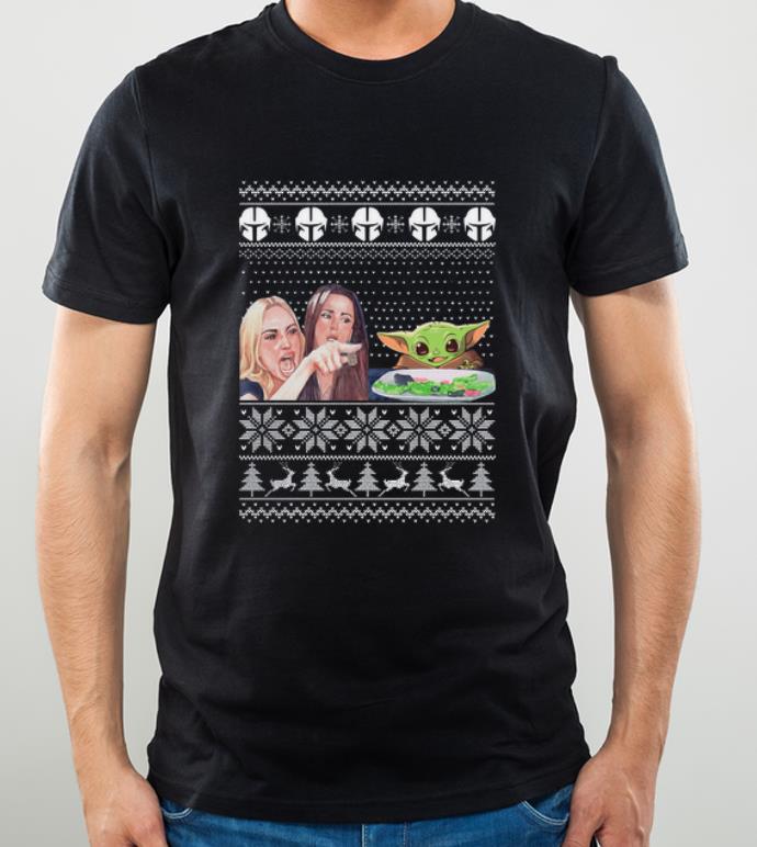 Nice Woman Yelling At A Baby Yoda Ugly Christmas shirt 4 - Nice Woman Yelling At A Baby Yoda Ugly Christmas shirt