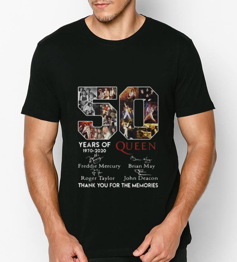 Official 50 Years Of Queen Thank You For The Memories Signatures shirt 4 - Official 50 Years Of Queen Thank You For The Memories Signatures shirt
