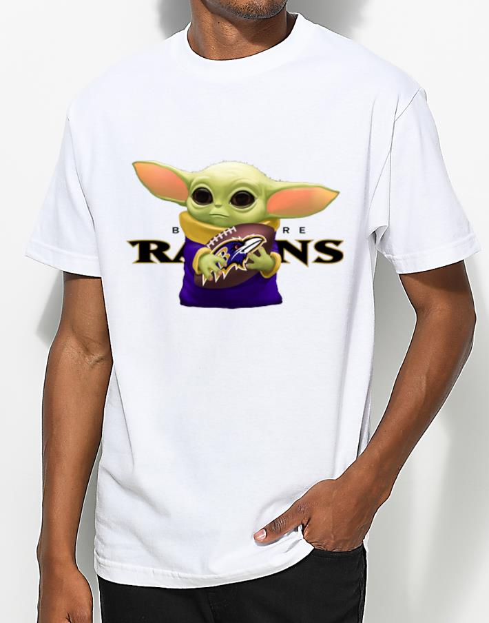 Official Baby Yoda Hug Baltimore Ravens shirt 4 - Official Baby Yoda Hug Baltimore Ravens shirt