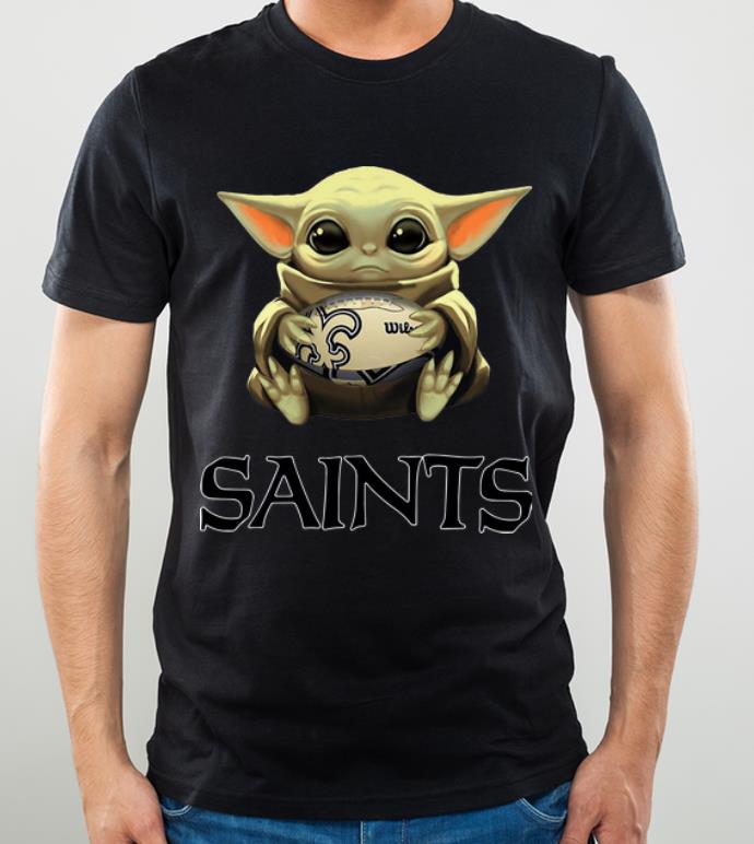Official Baby Yoda Hug New Orleans Saints NFL shirt 4 - Official Baby Yoda Hug New Orleans Saints NFL shirt