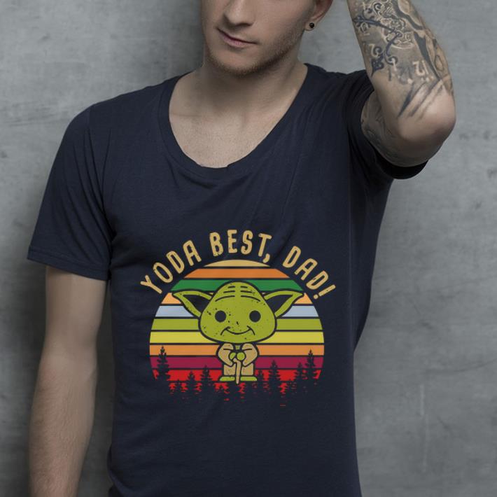 Official Baby Yoda best dad vintage sunset shirt 4 - Official Baby Yoda best dad vintage sunset shirt