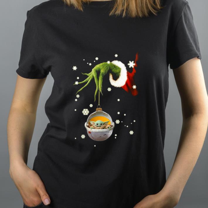 Official Grinch hand holding Baby Yoda christmas shirt 4 - Official Grinch hand holding Baby Yoda christmas shirt