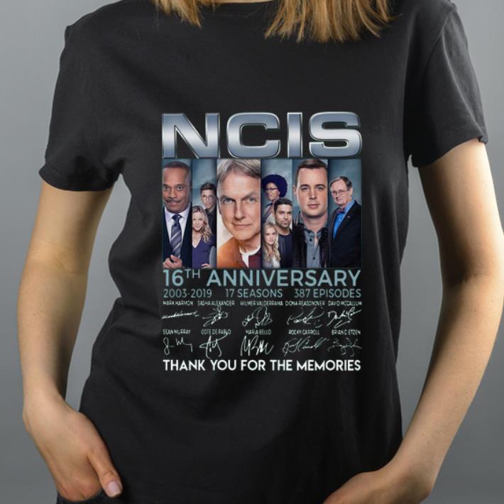 Official NCIS 16th Anniversary thank you for the memories signature shirt 4 - Official NCIS 16th Anniversary thank you for the memories signature shirt