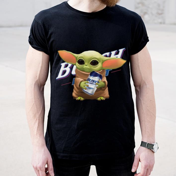 Official Star Wars Baby Yoda Hug Busch Light shirt 4 - Official Star Wars Baby Yoda Hug Busch Light shirt