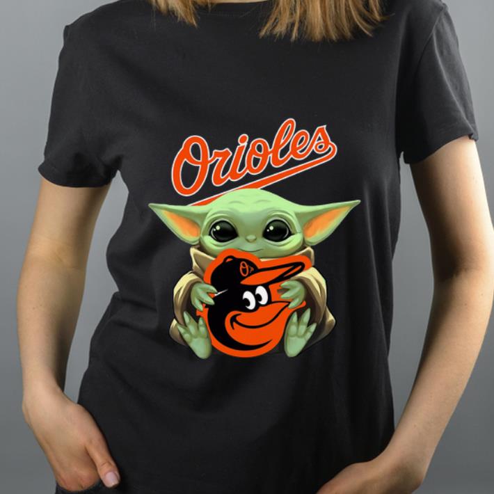 Original Baby Yoda Hug Baltimore Orioles shirt 4 - Original Baby Yoda Hug Baltimore Orioles shirt
