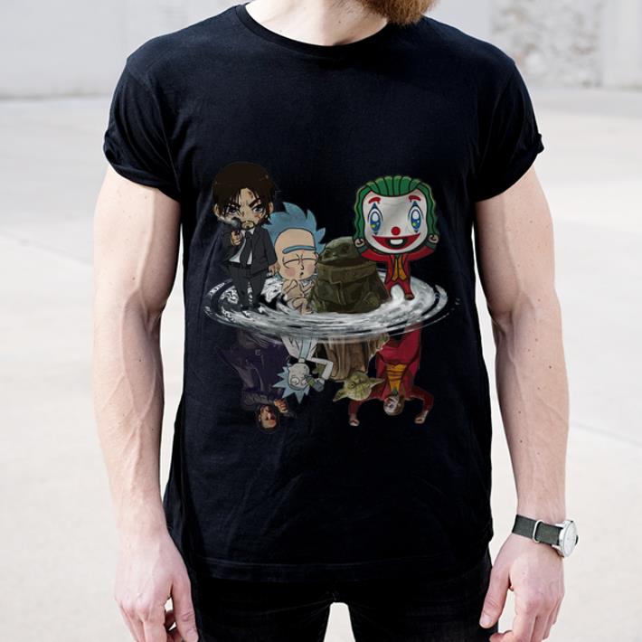 Original Baby Yoda John Wick Rick Sanchez And Joker Water Reflection shirt 4 - Original Baby Yoda John Wick Rick Sanchez And Joker Water Reflection shirt