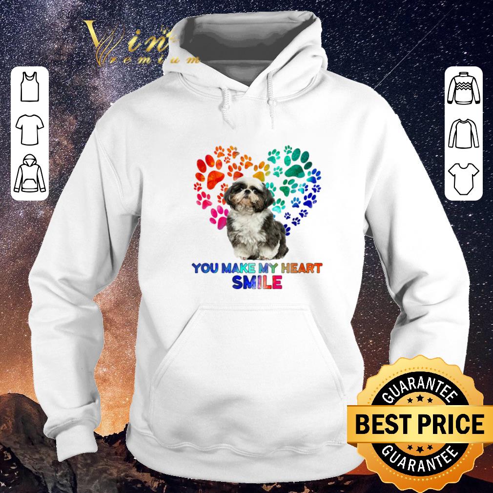 Original Paws color Shih Tzu you make my heart smile shirt sweater 4 - Original Paws color Shih Tzu you make my heart smile shirt sweater