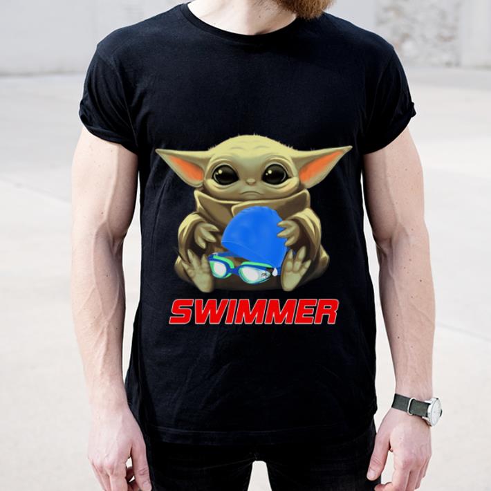 Original Star Wars Baby Yoda Hug Swimmer shirt 4 - Original Star Wars Baby Yoda Hug Swimmer shirt