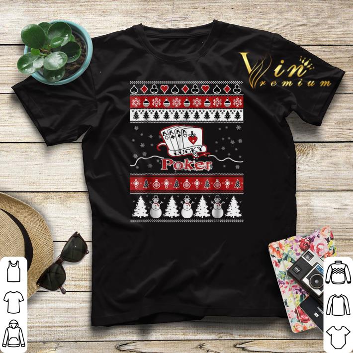 Poker Merry Christmas ugly playing card shirt sweater 4 - Poker Merry Christmas ugly playing card shirt sweater