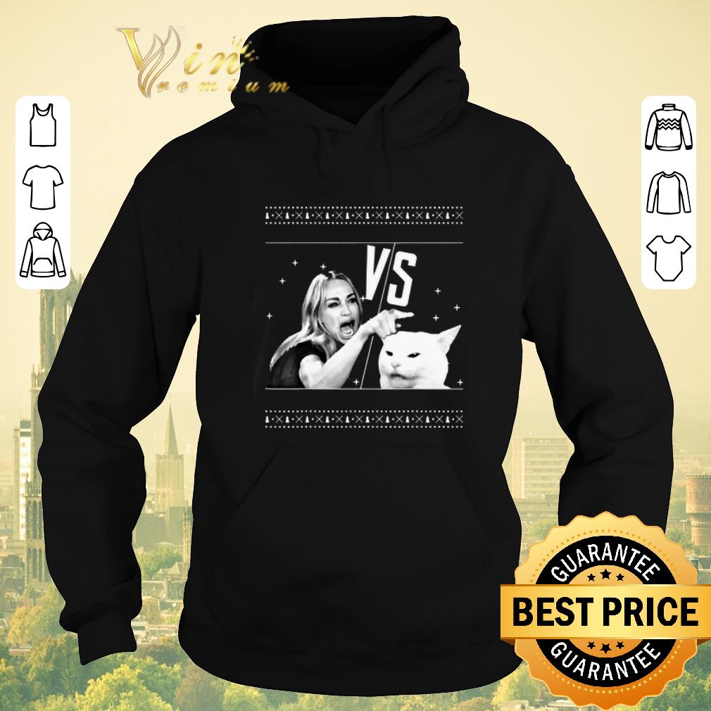 Premium Angry Women Yelling At Confused Cat At Dinner Table Meme shirt sweater 4 - Premium Angry Women Yelling At Confused Cat At Dinner Table Meme shirt sweater