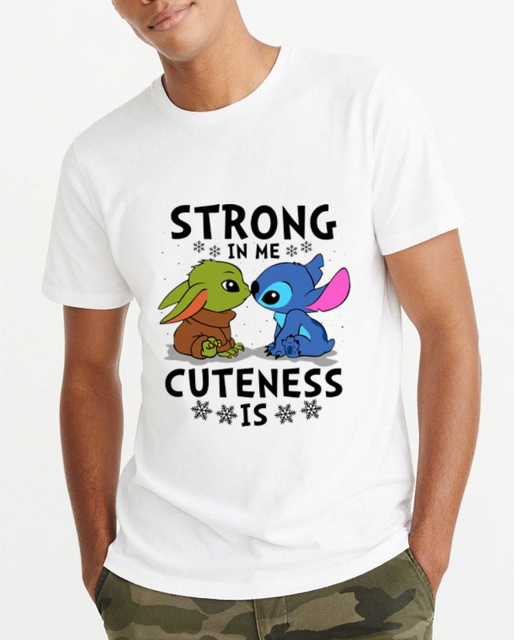 Premium Baby Yoda and Stitch strong in me cuteness is shirt 4 - Premium Baby Yoda and Stitch strong in me cuteness is shirt