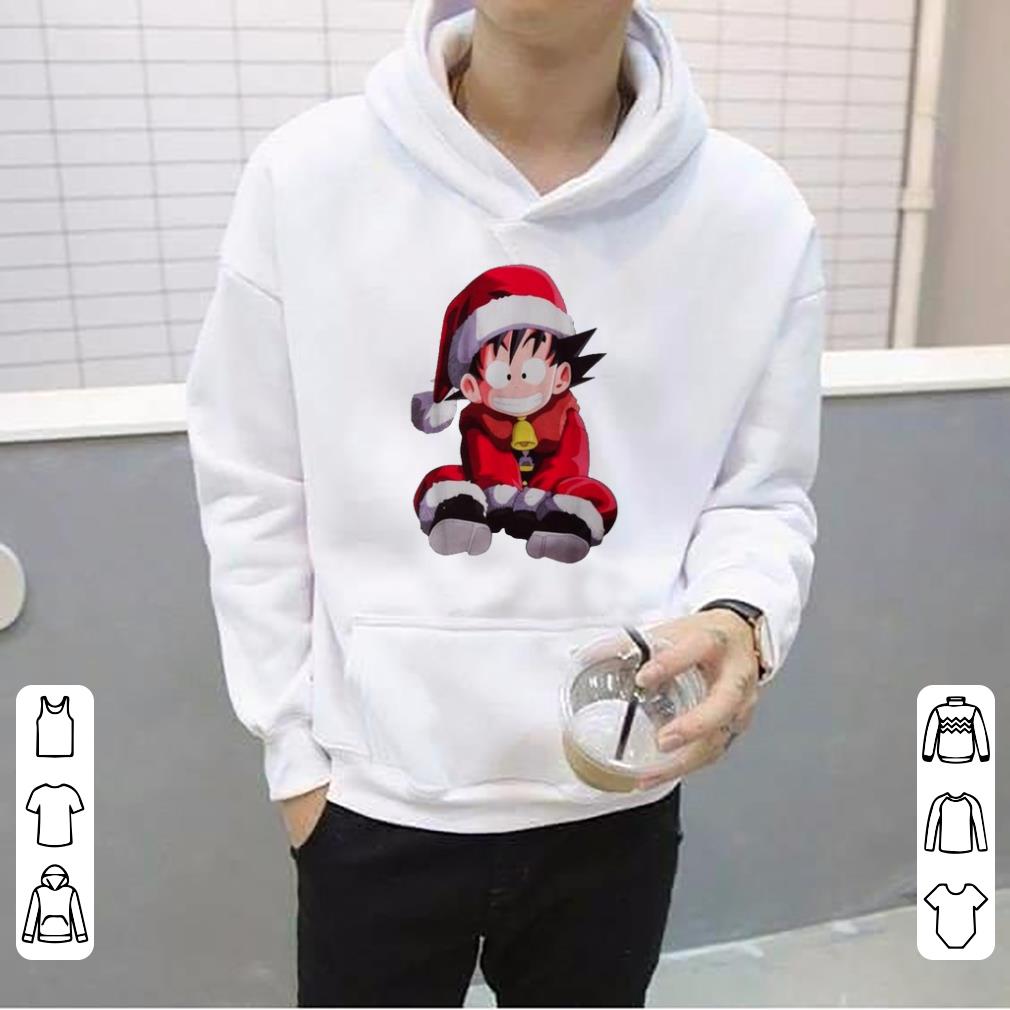 Premium Christmas Goku Boy white canvas shirt 4 - Premium Christmas Goku Boy white canvas shirt