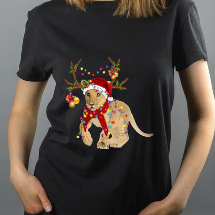 Premium Santa Lion Reindeer Light Christmas shirt 4 - Premium Santa Lion Reindeer Light Christmas shirt