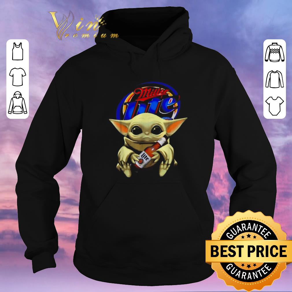 Premium Star Wars Baby Yoda hug Miller Lite Beer Mandalorian shirt sweater 4 - Premium Star Wars Baby Yoda hug Miller Lite Beer Mandalorian shirt sweater