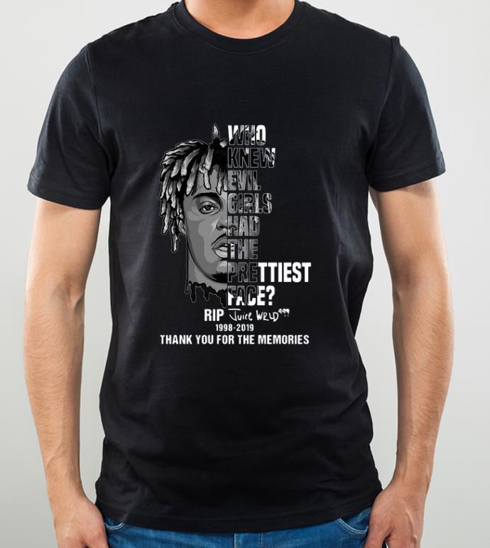 Premium Who Knew Evil Had The Prettiest Face Rip Juice Wrld 1998 2019 Thank You For The Memories shirt 4 - Premium Who Knew Evil Had The Prettiest Face Rip Juice Wrld 1998-2019 Thank You For The Memories shirt