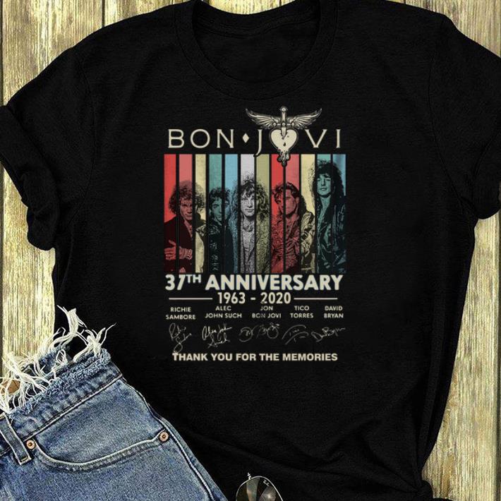 Pretty Bon Jovi 37th anniversary thank you for the memories vintage shirt 4 - Pretty Bon Jovi 37th anniversary thank you for the memories vintage shirt
