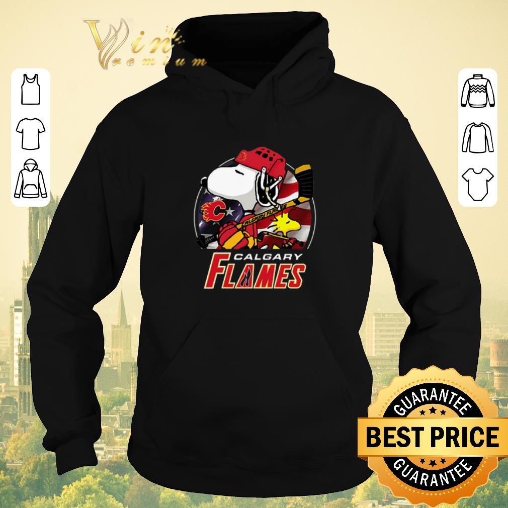 Pretty Calgary Flames Ice Hockey Snoopy and Woodstock shirt sweater 4 - Pretty Calgary Flames Ice Hockey Snoopy and Woodstock shirt sweater