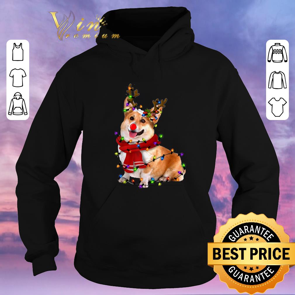 Pretty Christmas Lights Corgi Reindeer Pajama shirt 4 - Pretty Christmas Lights Corgi Reindeer Pajama shirt