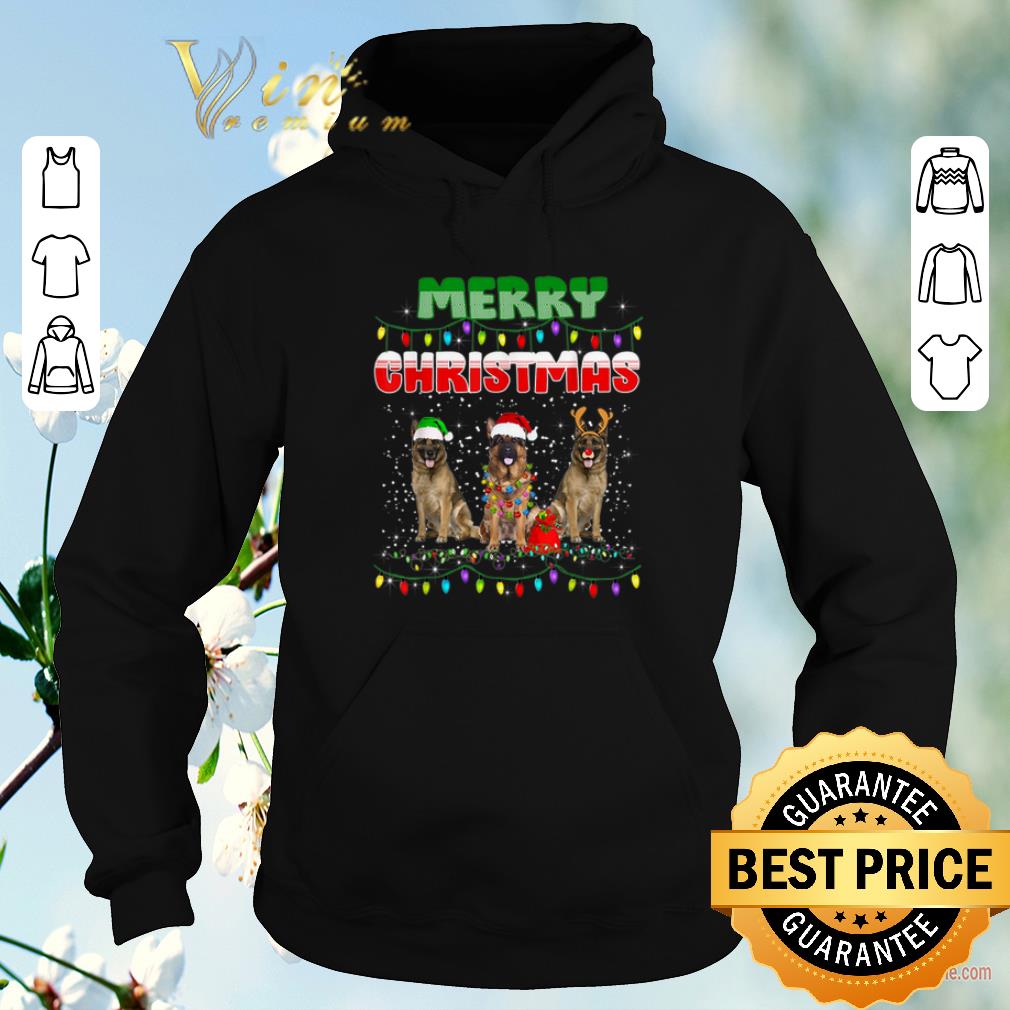 Pretty Merry Christmas Lights German Shepherd Santa Reindeer shirt 4 - Pretty Merry Christmas Lights German Shepherd Santa Reindeer shirt