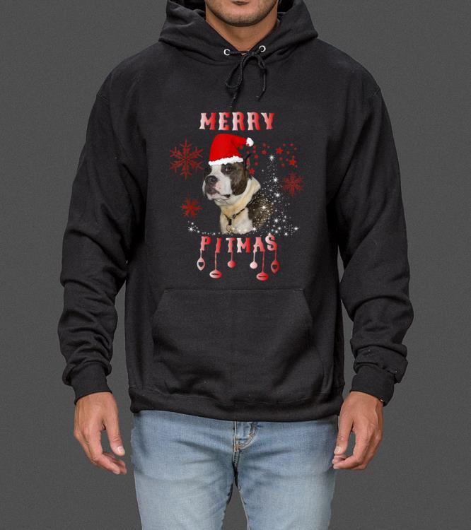 Pretty Merry Pitmas Pit bull Christmas Hat Gift sweater 4 - Pretty Merry Pitmas Pit bull Christmas Hat Gift sweater