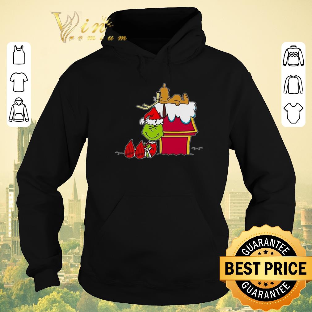 Pretty Santa Grinch And Moose Christmas shirt sweater 4 - Pretty Santa Grinch And Moose Christmas shirt sweater