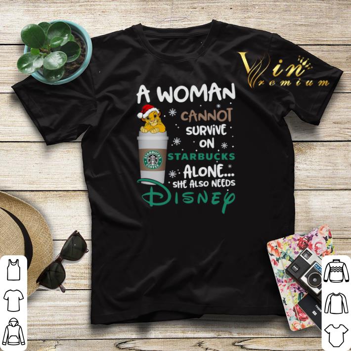 Simba A woman cannot survive on Starbucks coffee alone Lion King shirt sweater 4 - Simba A woman cannot survive on Starbucks coffee alone Lion King shirt sweater