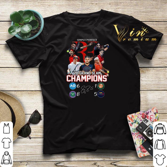 Simply Perfect Roger Federer 20 Grand Slam Champions signature shirt sweater 4 - Simply Perfect Roger Federer 20 Grand Slam Champions signature shirt sweater