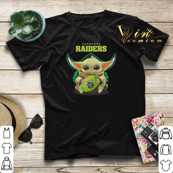 Star Wars Baby Yoda hug Canberra Raiders shirt 4 - Star Wars Baby Yoda hug Canberra Raiders shirt