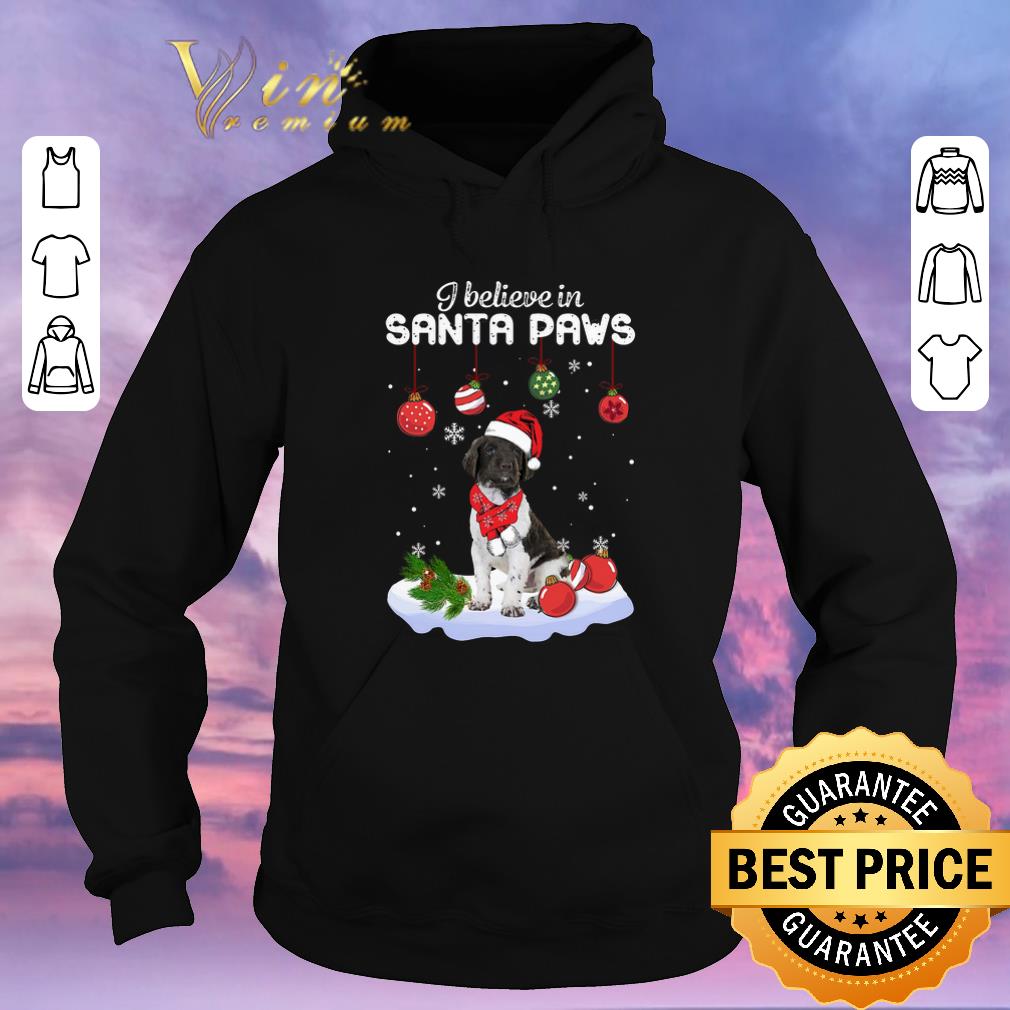 Top Christmas Small Munsterlander i believe in Santa paws shirt 4 - Top Christmas Small Munsterlander i believe in Santa paws shirt