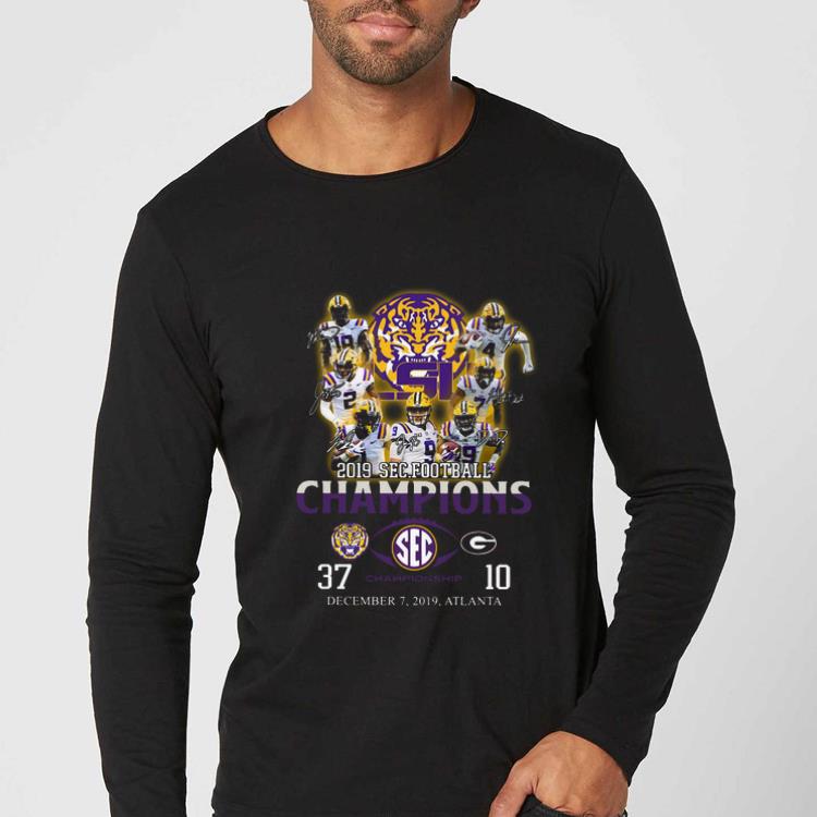 Top LSU Tigers 2019 SEC Football Champions signature shirt 4 - Top LSU Tigers 2019 SEC Football Champions signature shirt