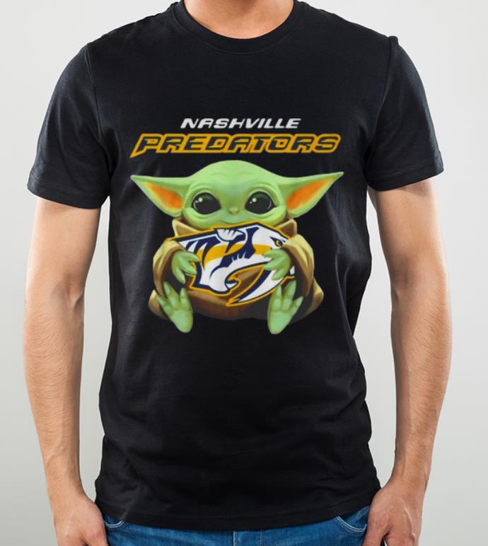 Top Star Wars Baby Yoda Hug NHL Nashville Predators shirt 4 - Top Star Wars Baby Yoda Hug NHL Nashville Predators shirt