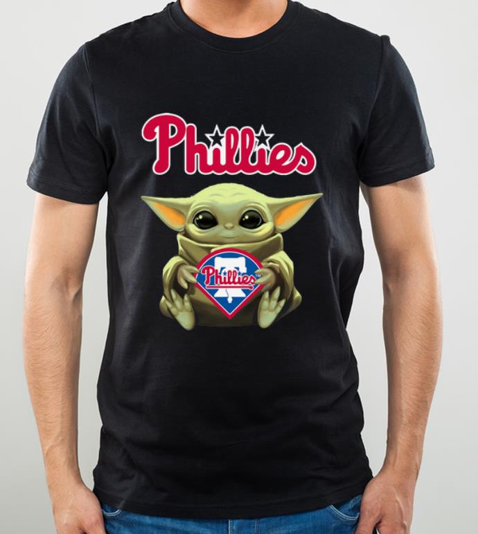 Top Star Wars Softball Baby Yoda Hug Philadelphia Phillies shirt 4 - Top Star Wars Softball Baby Yoda Hug Philadelphia Phillies shirt