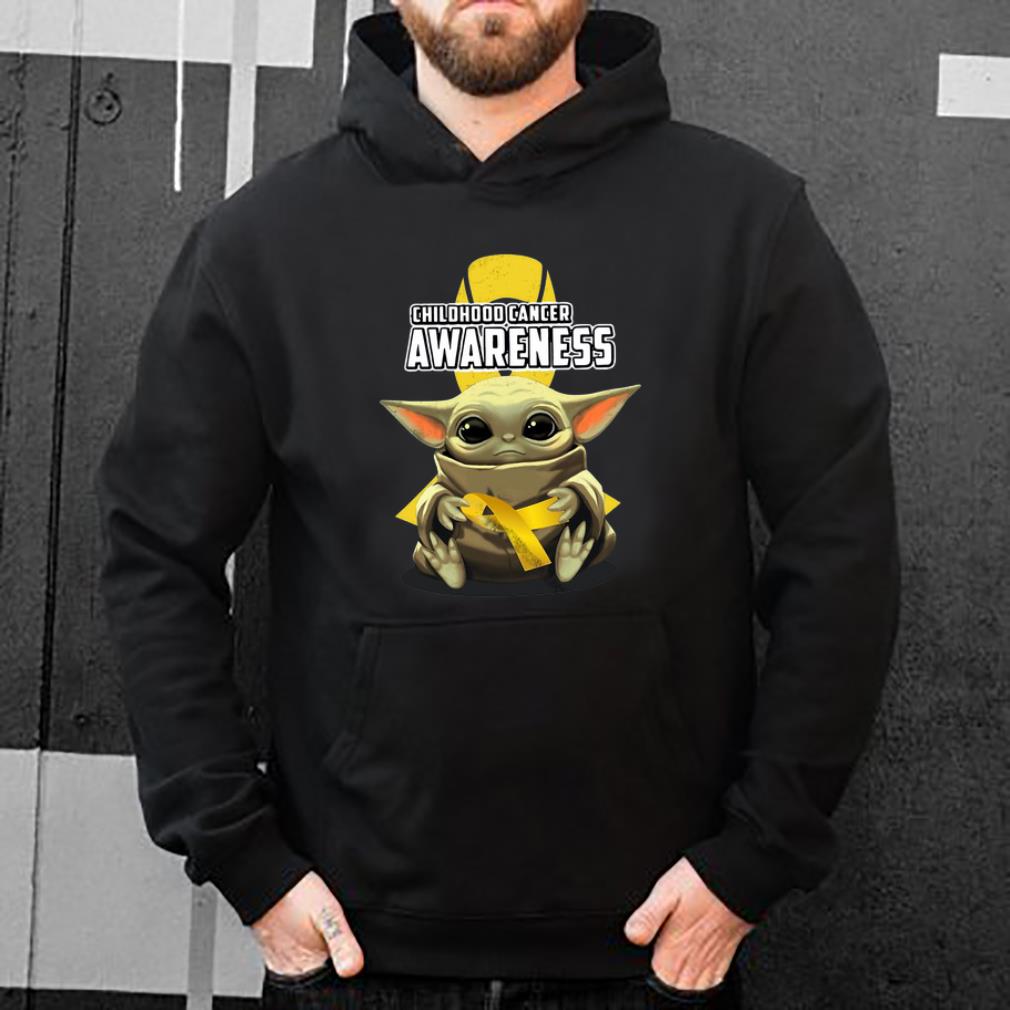 Awesome Baby Yoda Hug Childhood Cancer Awareness shirt 4 1 - Awesome Baby Yoda Hug Childhood Cancer Awareness shirt