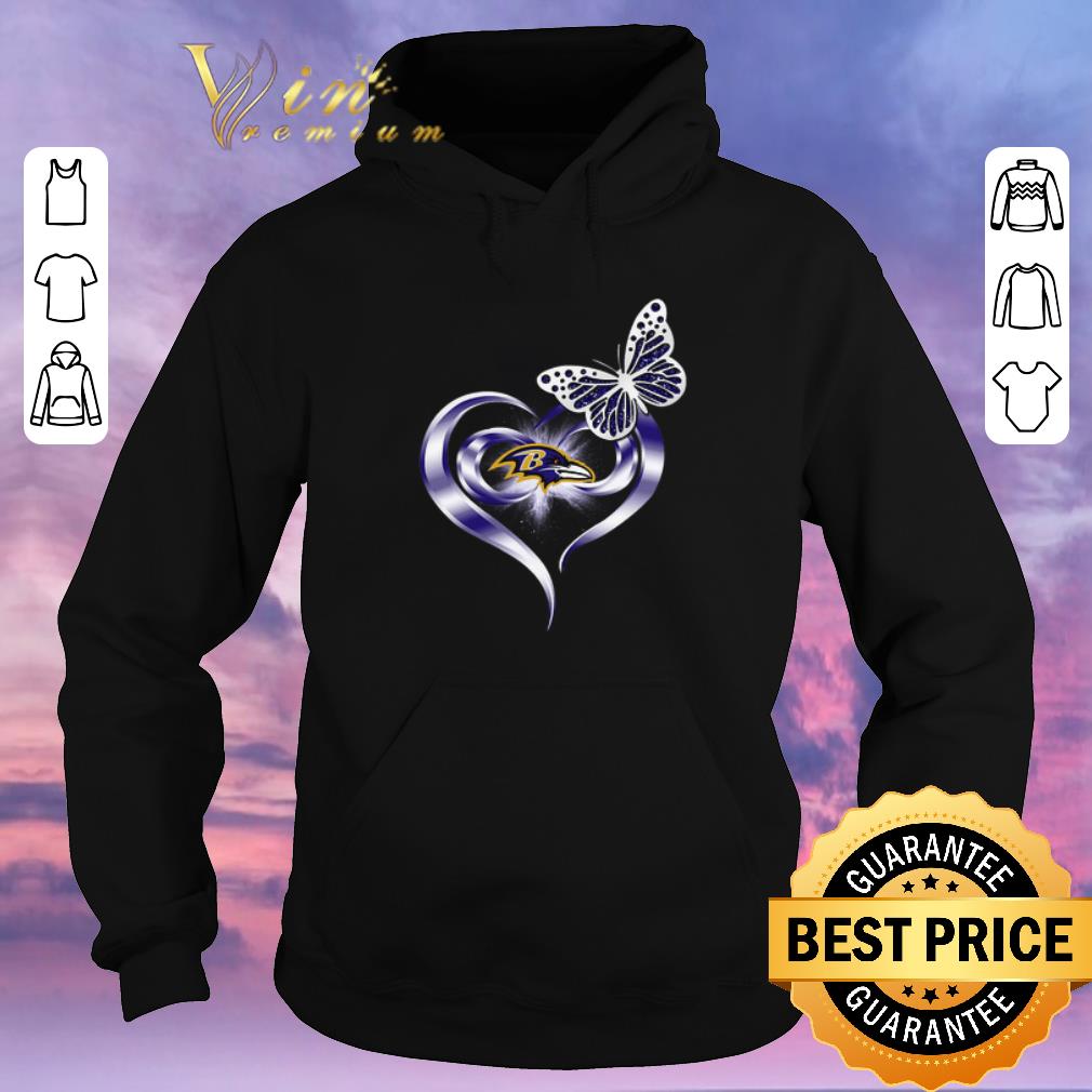 Awesome Heart Baltimore Ravens butterfly love shirt sweater 4 - Awesome Heart Baltimore Ravens butterfly love shirt sweater