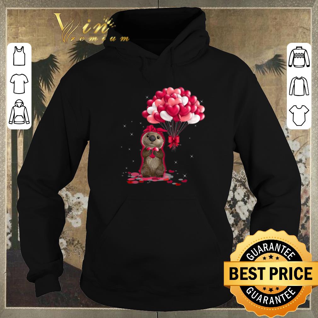 Awesome Otter love balloons heart shirt sweater 4 - Awesome Otter love balloons heart shirt sweater