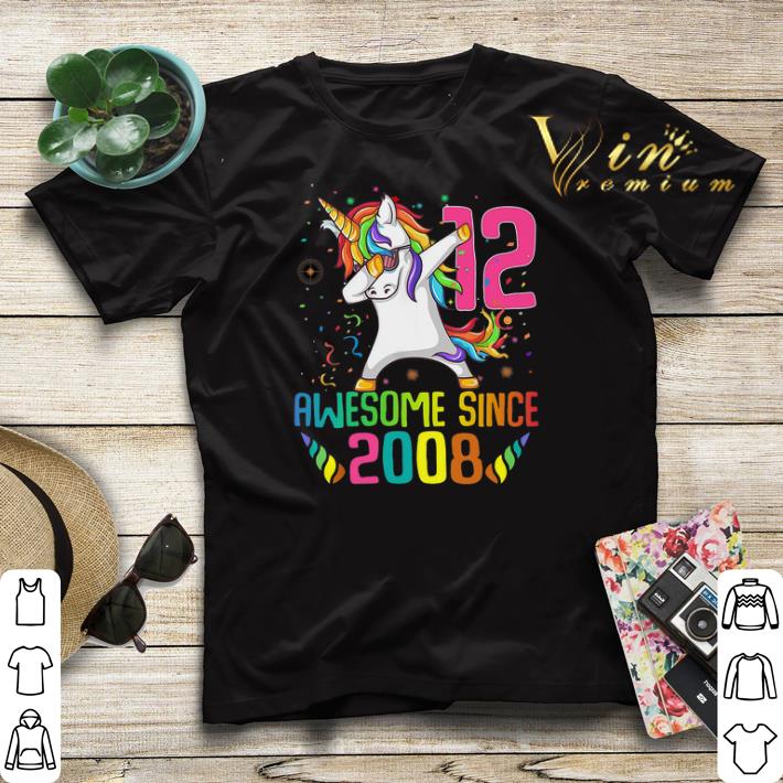 Awesome Since 2008 12 Years Old 12th Birthday Unicorn Dabbing shirt sweater Awesome Since 2008 12 Years Old 12th Birthday Unicorn Dabbing shirt sweater 4 - Awesome Since 2008 12 Years Old 12th Birthday Unicorn Dabbing shirt sweater