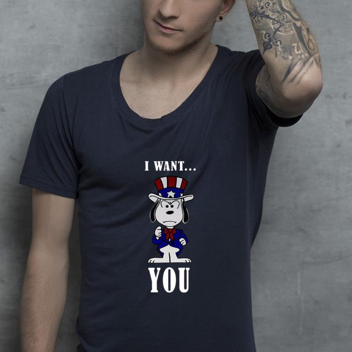 Awesome Snoopy American Flag I want you shirt 4 - Awesome Snoopy American Flag I want you shirt