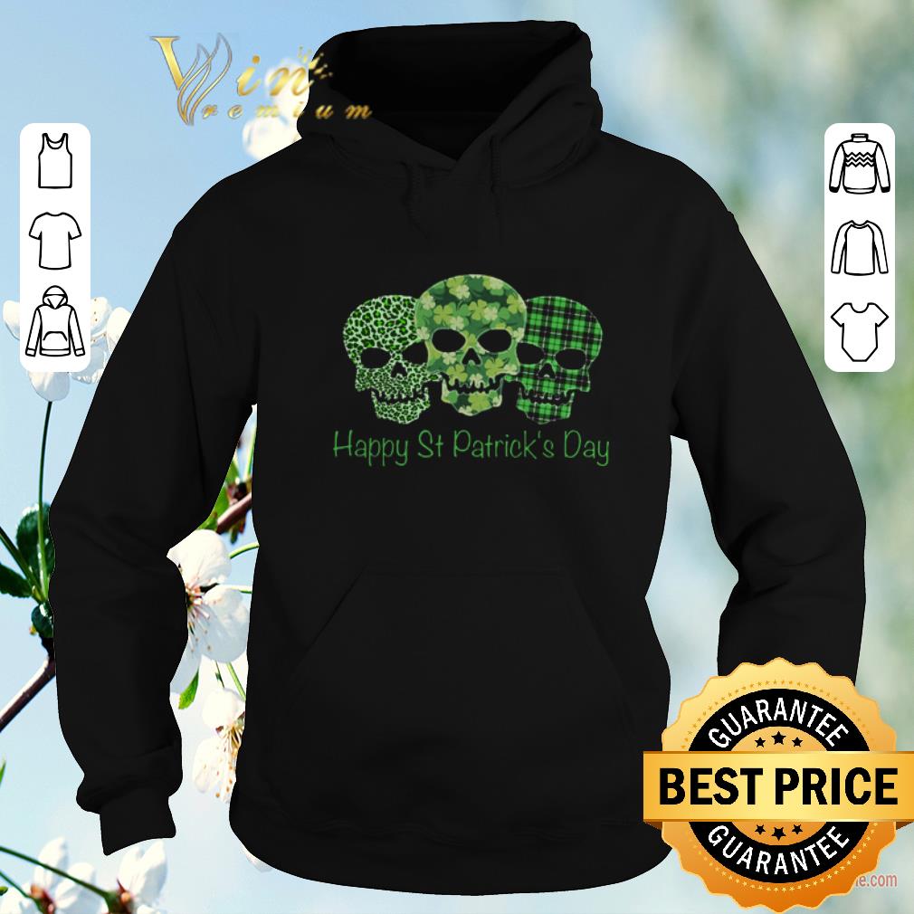 Funny Happy St Patrick's Day Leopard Plaid Four Leaf Clover Skull shirt sweater Funny Happy St Patrick s Day Leopard Plaid Four Leaf Clover Skull shirt sweater 4 - Funny Happy St Patrick's Day Leopard Plaid Four Leaf Clover Skull shirt sweater