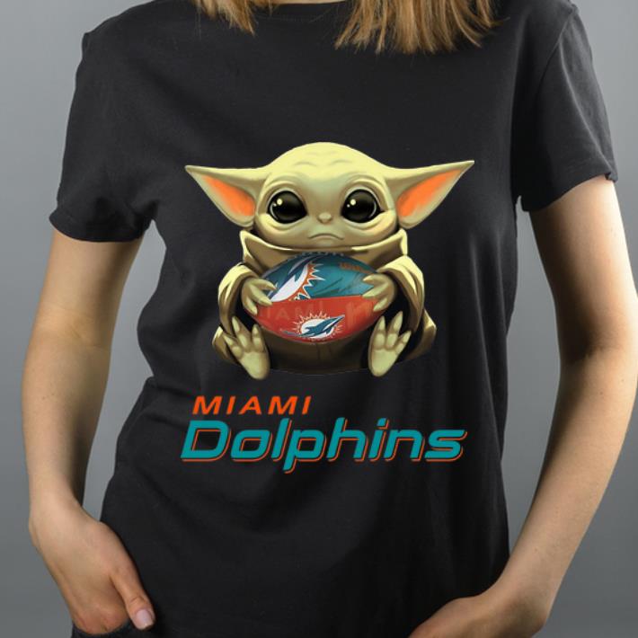 Funny Star Wars Football Baby Yoda Hug Miami Dolphins shirt 4 - Funny Star Wars Football Baby Yoda Hug Miami Dolphins shirt