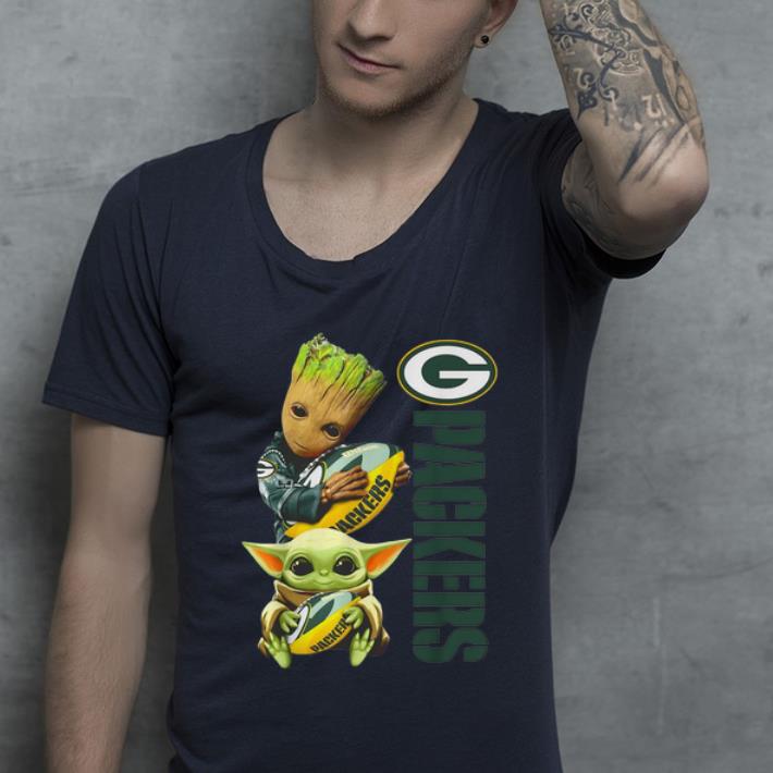 Great Baby Yoda And Baby Groot Hug Green Bay Packers shirt 4 - Great Baby Yoda And Baby Groot Hug Green Bay Packers shirt