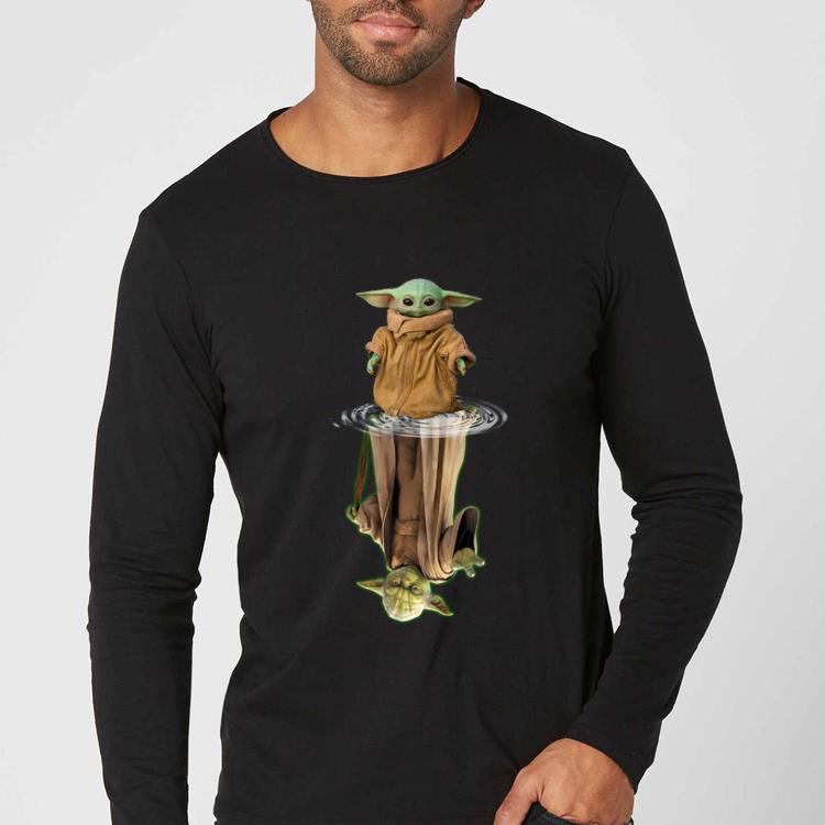 Great Baby Yoda water mirror reflection Master Yoda shirt 4 - Great Baby Yoda water mirror reflection Master Yoda shirt