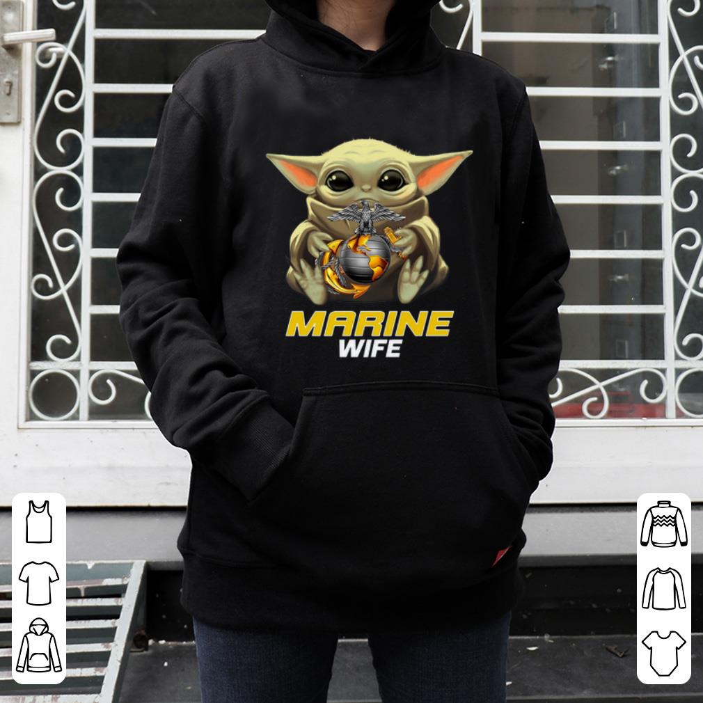 Hot Baby Yoda Hug Marine Wife shirt 4 - Hot Baby Yoda Hug Marine Wife shirt